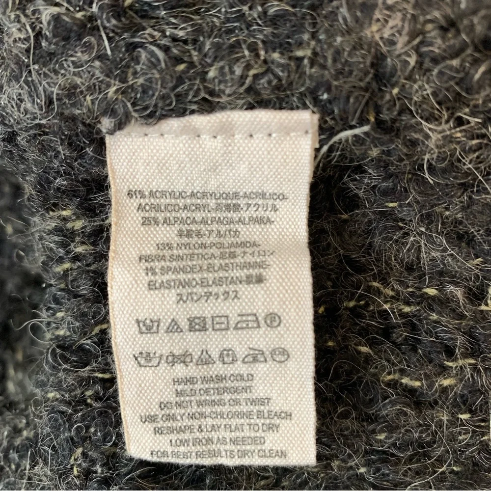 Free People Boucle Cardi Sweater in Black Size Medium Alpaca Blend